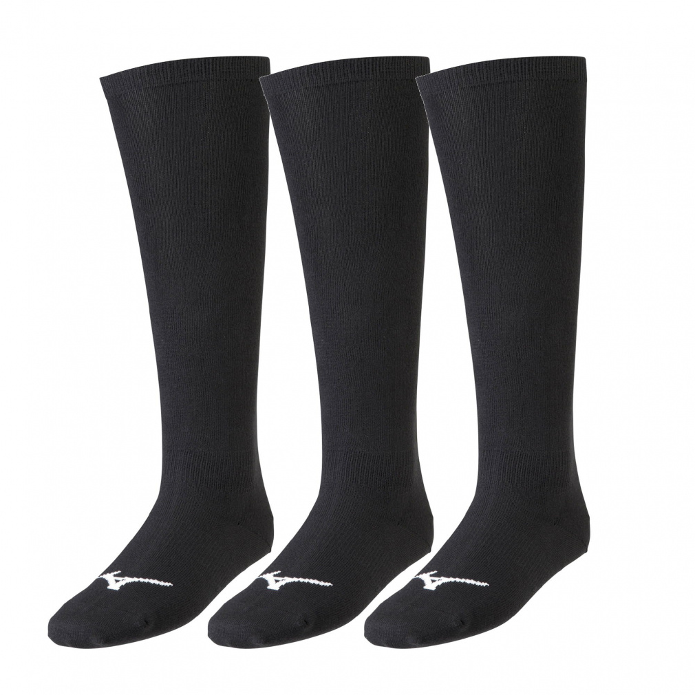 カラーソックス 3足組(ブラック-L)