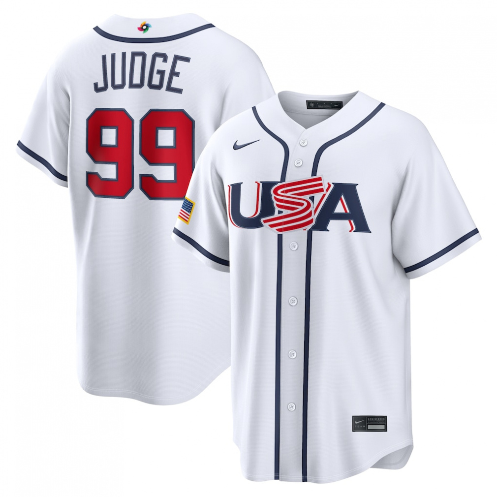 アーロン・ジャッジ USA アメリカ NIKE ユニフォーム スタジアムジャージ World Baseball Classic 2026(ホワイト-M)