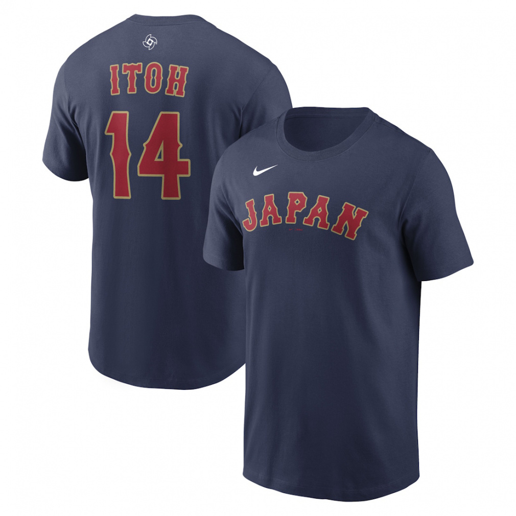 NIKE 2026 WBC Japan ネームアンドナンバーTシャツ伊藤(ネイビー-S)