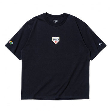 半袖 ウォッシュドコットン Tシャツ World Baseball Classic SAMURAI フラッグロゴ ネイビー