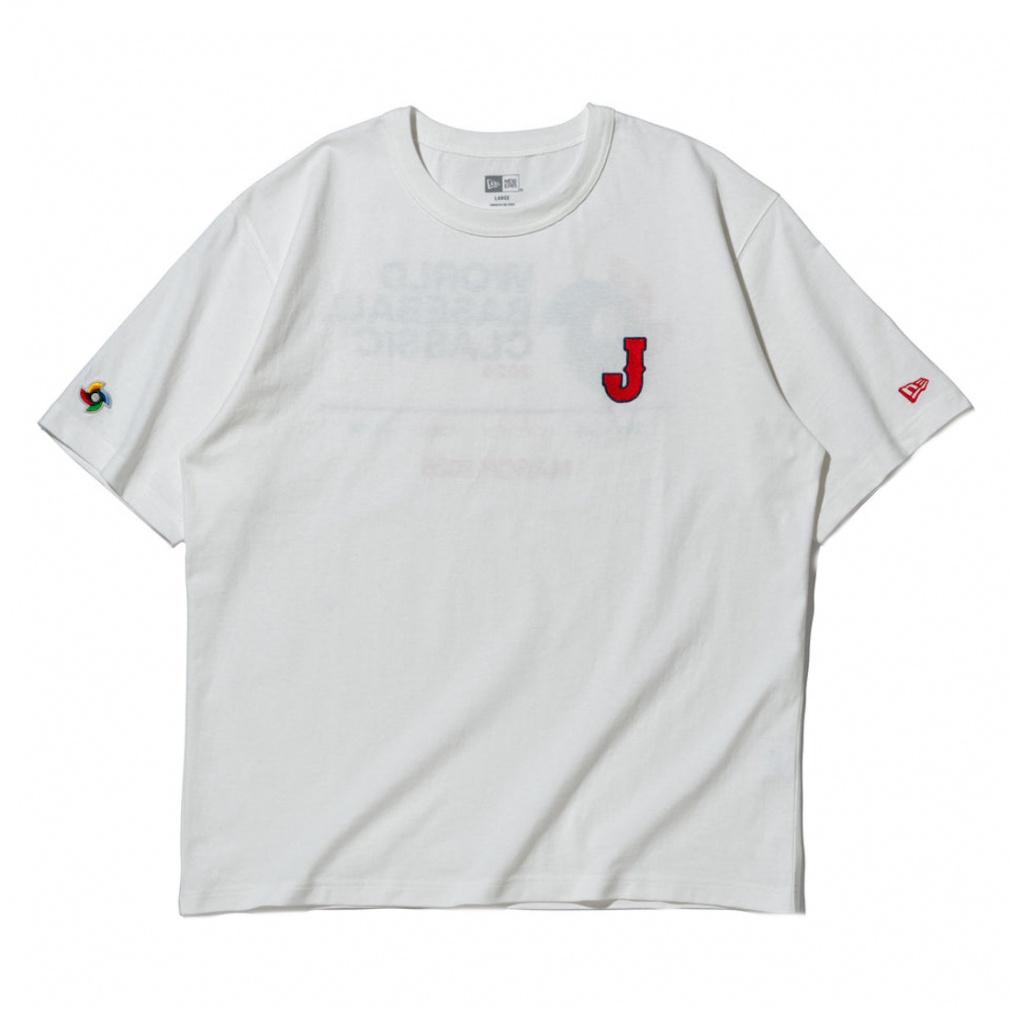 半袖 ウォッシュドコットン Tシャツ World Baseball Classic WBCロゴ ネイビー/オフホワイト(ホワイト-M)