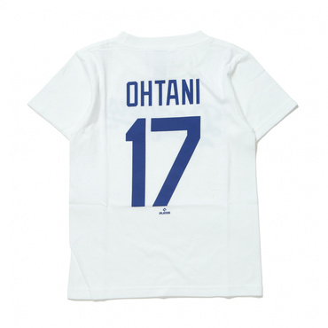 MLB JERSEYLOGO 大谷 ネームアンドナンバー YOUTH TEE(ホワイト-130cm)
