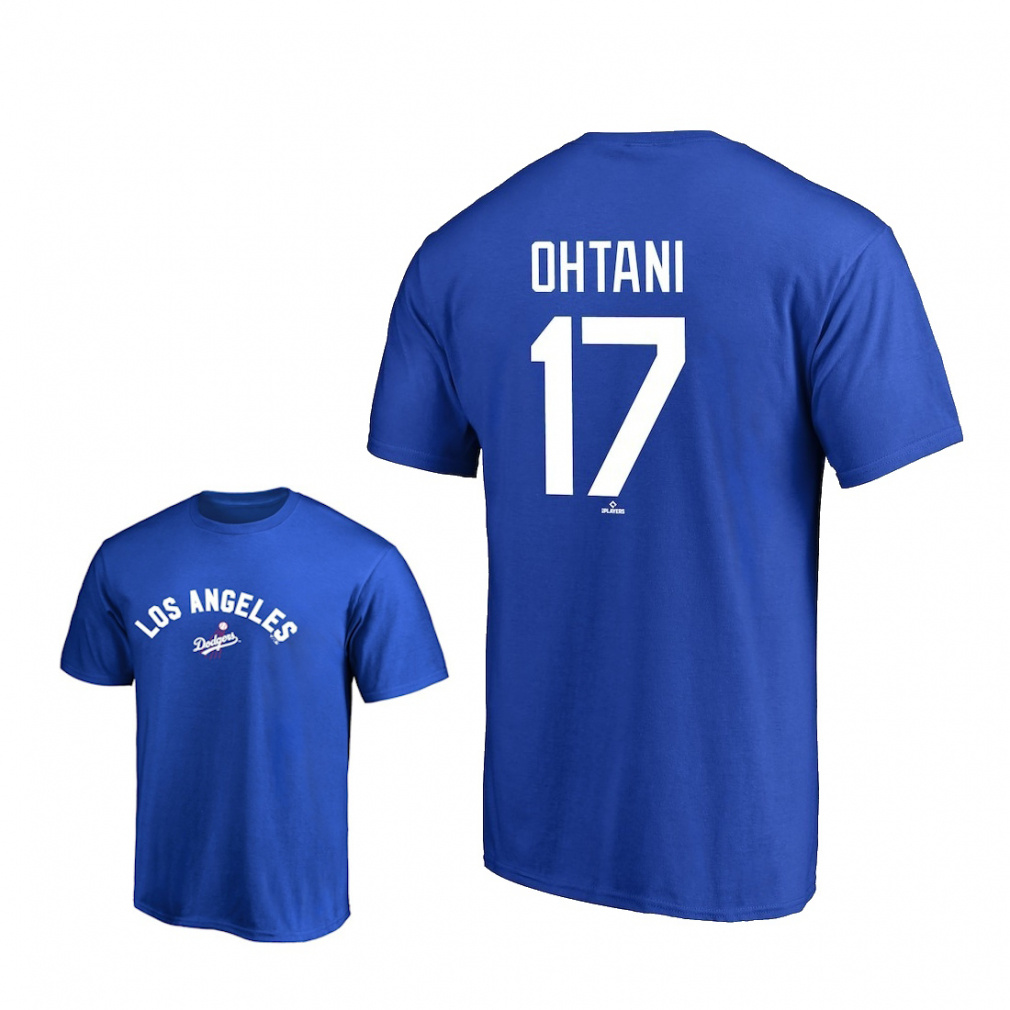 ドジャース 大谷翔平選手ネームアンドナンバーTシャツ(ブルー-130cm)