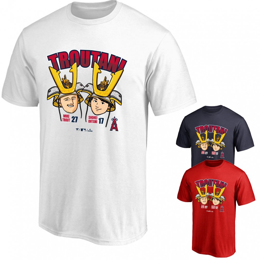 MLB 大谷 トラウト トラウタニ KABUTO 兜 Tシャツ｜Alpen Online