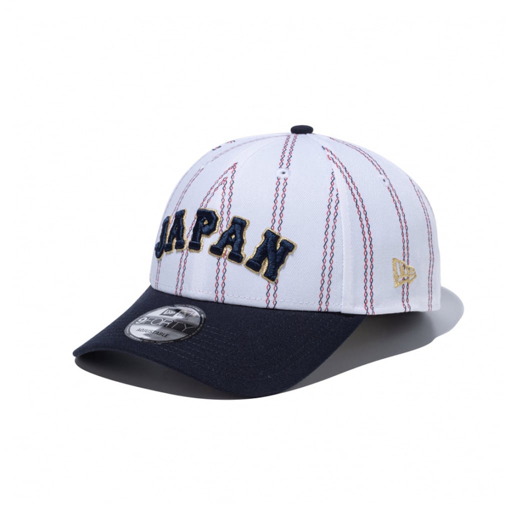 9FORTY World Baseball Classic JAPANロゴ MUSO STRIPE WHI NVY(ホワイト×ネイビー-FREE)