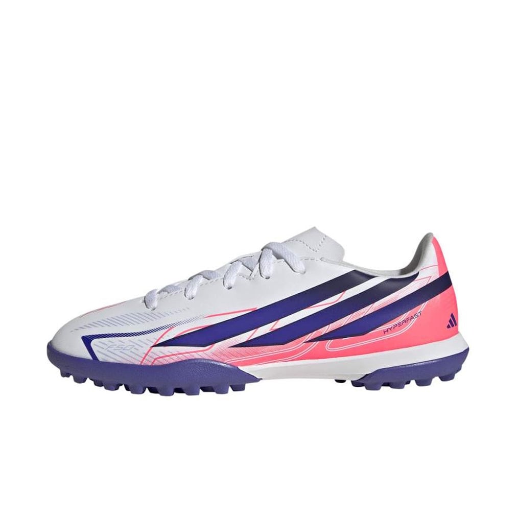 F50 ハイパーファスト クラブ ターフ用 サッカーシューズ キッズ(ホワイト×バイオレット-19.0cm)