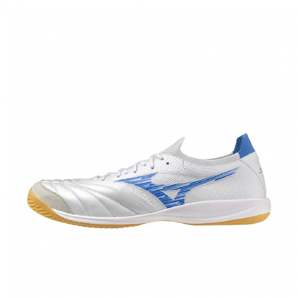 ミズノ MORELIA NEO SALA β JAPAN モレリア ネオ サラ ベータ ジャパン IN Q1GA241025 フットサル シューズ 2E : ホワイト×ブルー MIZUNO