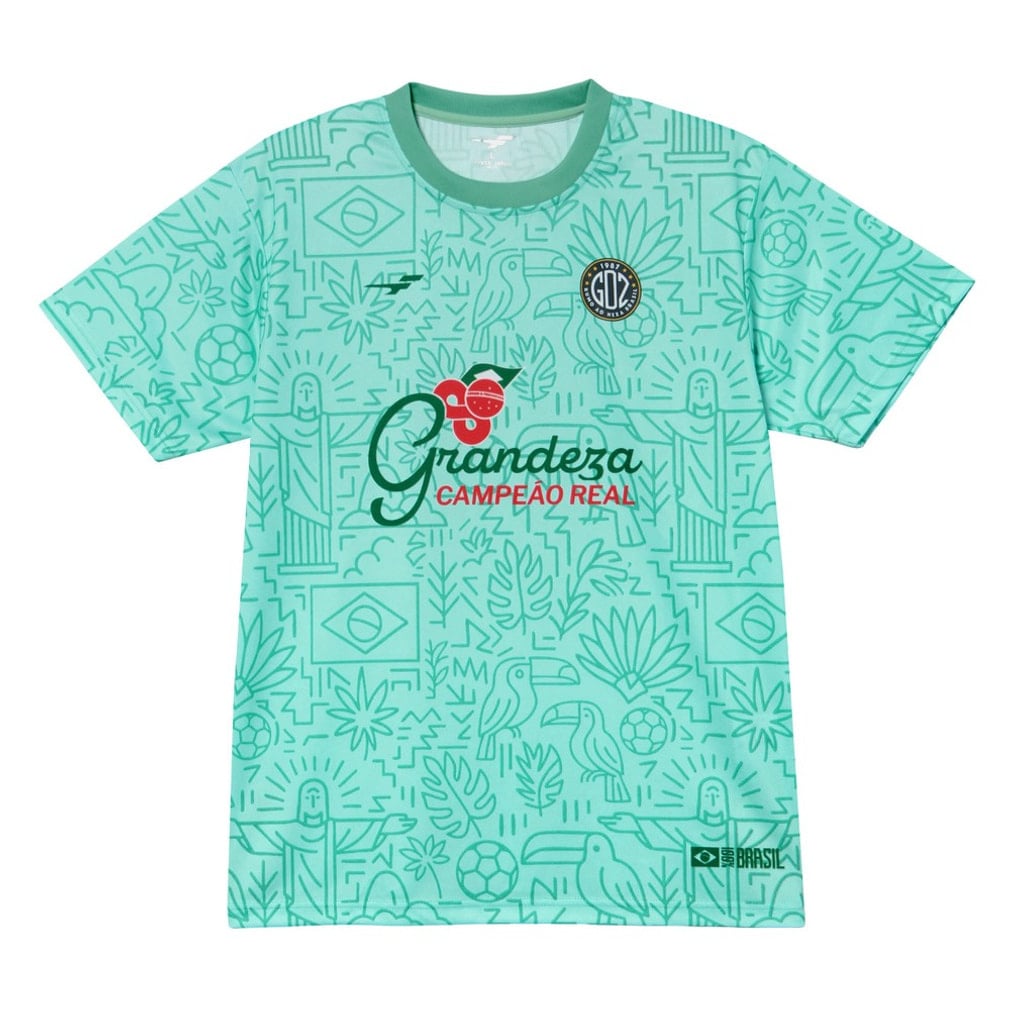 GDZプラクティスシャツ サッカーフットサルウェア(エメラルドグリン-S)