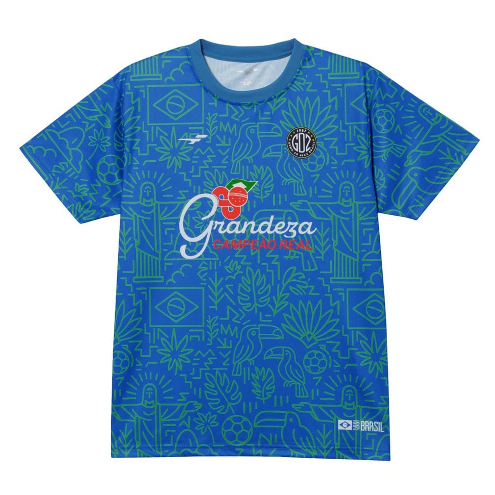 GDZプラクティスシャツ サッカーフットサルウェア(ブルー-S)