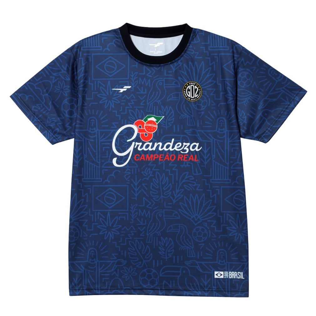 GDZプラクティスシャツ サッカーフットサルウェア(ネイビー-S)