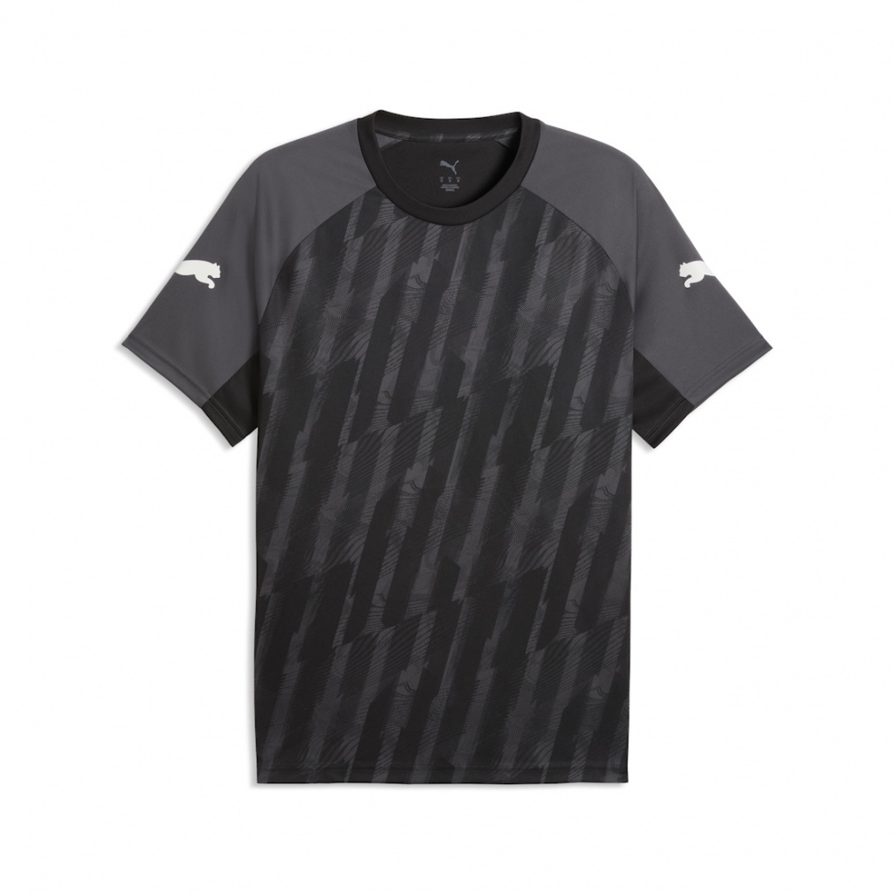 8SM1 PUMA プリントTシャツ　サッカー　M ブラック　古着 プーマ（PUMA）（メンズ）サッカーウェア ロンT パラメヒコ PM 長袖T