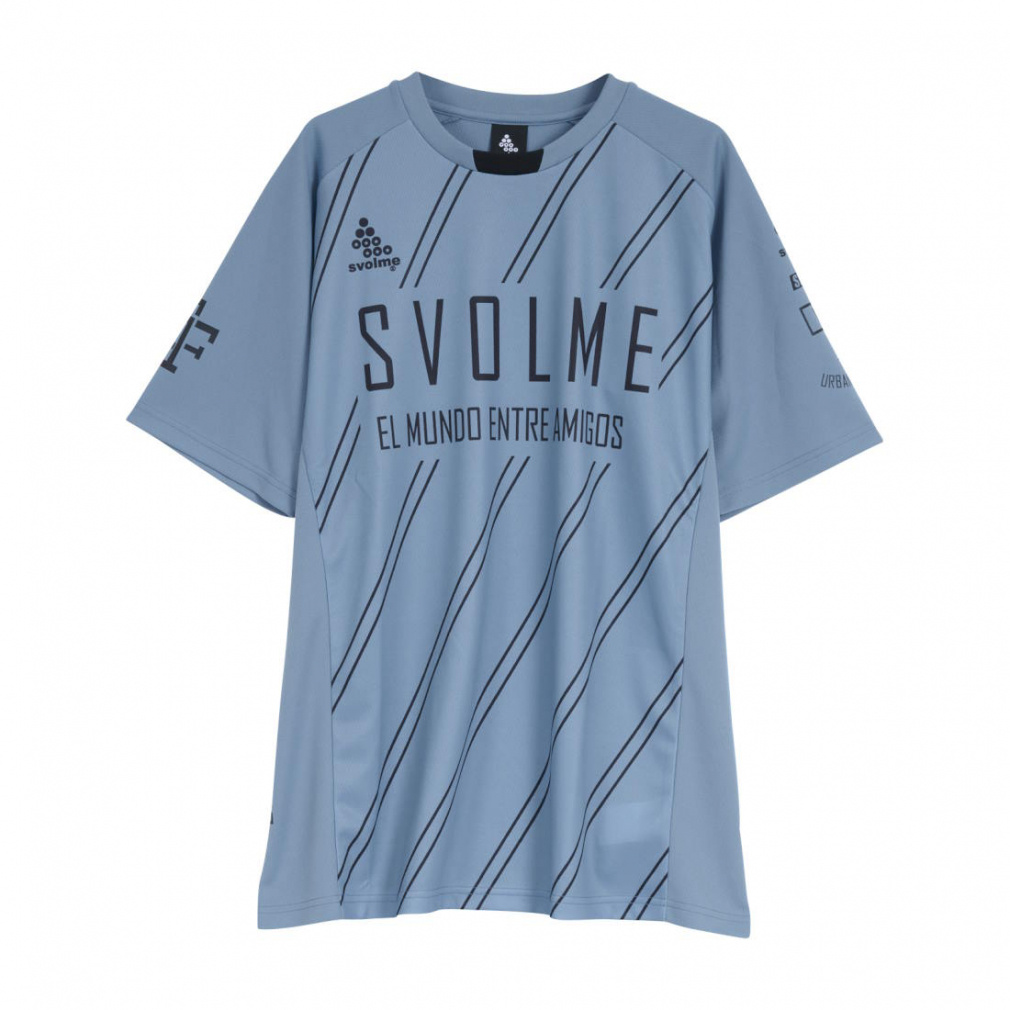 スボルメ メンズ サッカー/フットサル 半袖シャツ ストライプ TRトップ