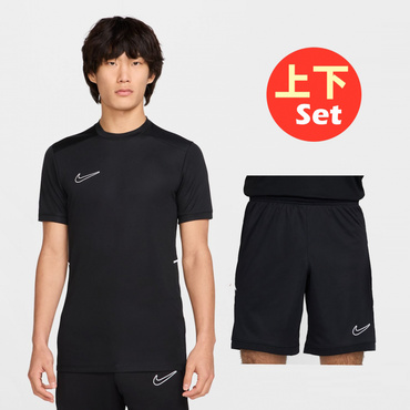 アカデミー Dri-FIT ショートスリーブ サッカートップ BR ・ サッカーショーツ 上下セット(ブラック-S ﾒﾝｽﾞ)