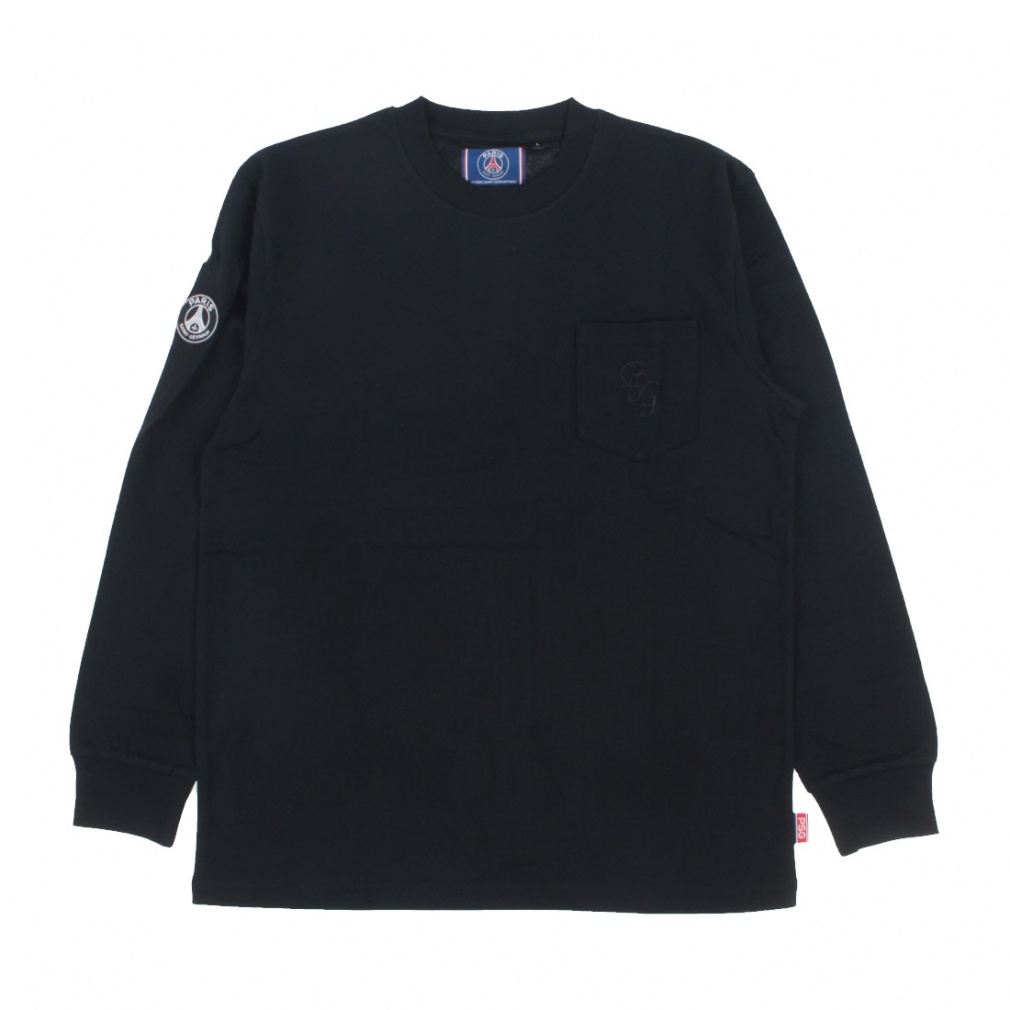 パリサンジェルマン ITALIC FONTS L/S TEE(ブラック-M)