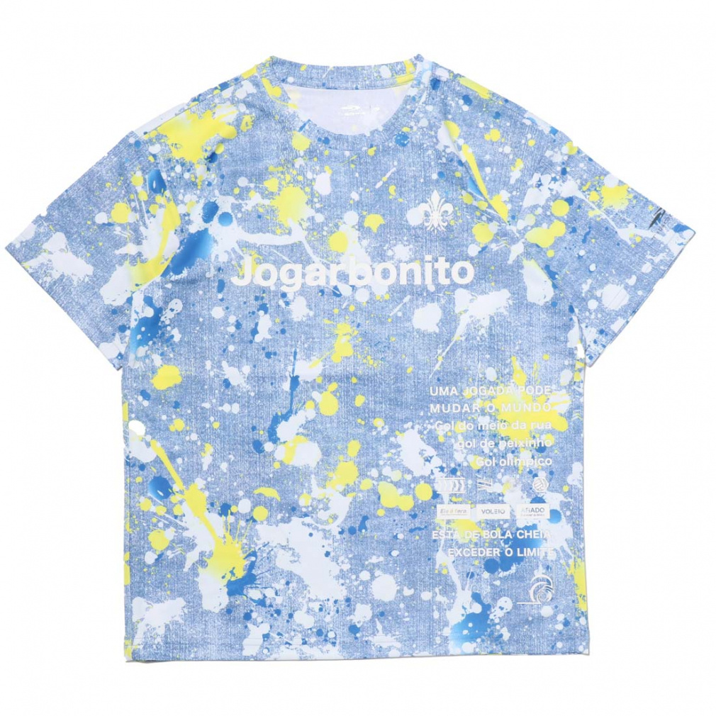 プラクティスTシャツ(サックスブルー×フラッシュイエロー-110cm)