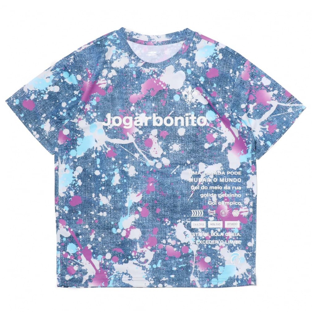 プラクティスTシャツ(ネイビー×ローズ-110cm)