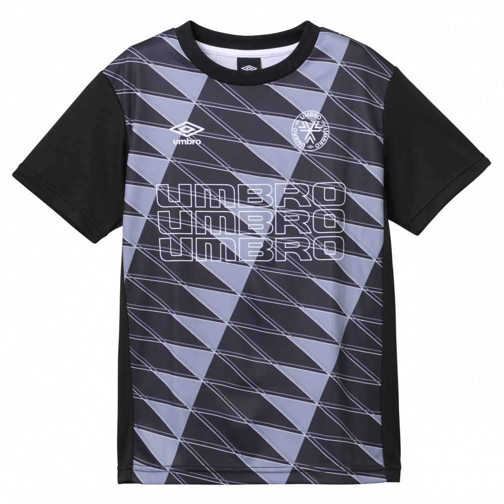 【THE THIRD by UMBRO】ジュニアグラフィックプラクティスシャツ(ブラック-120cm)