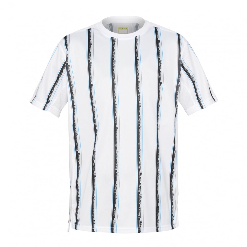 ストライププラシャツ(ホワイト-140cm)