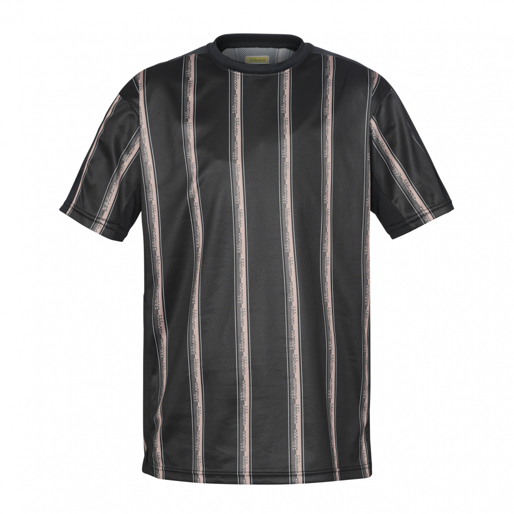 ストライププラシャツ(ブラック-140cm)