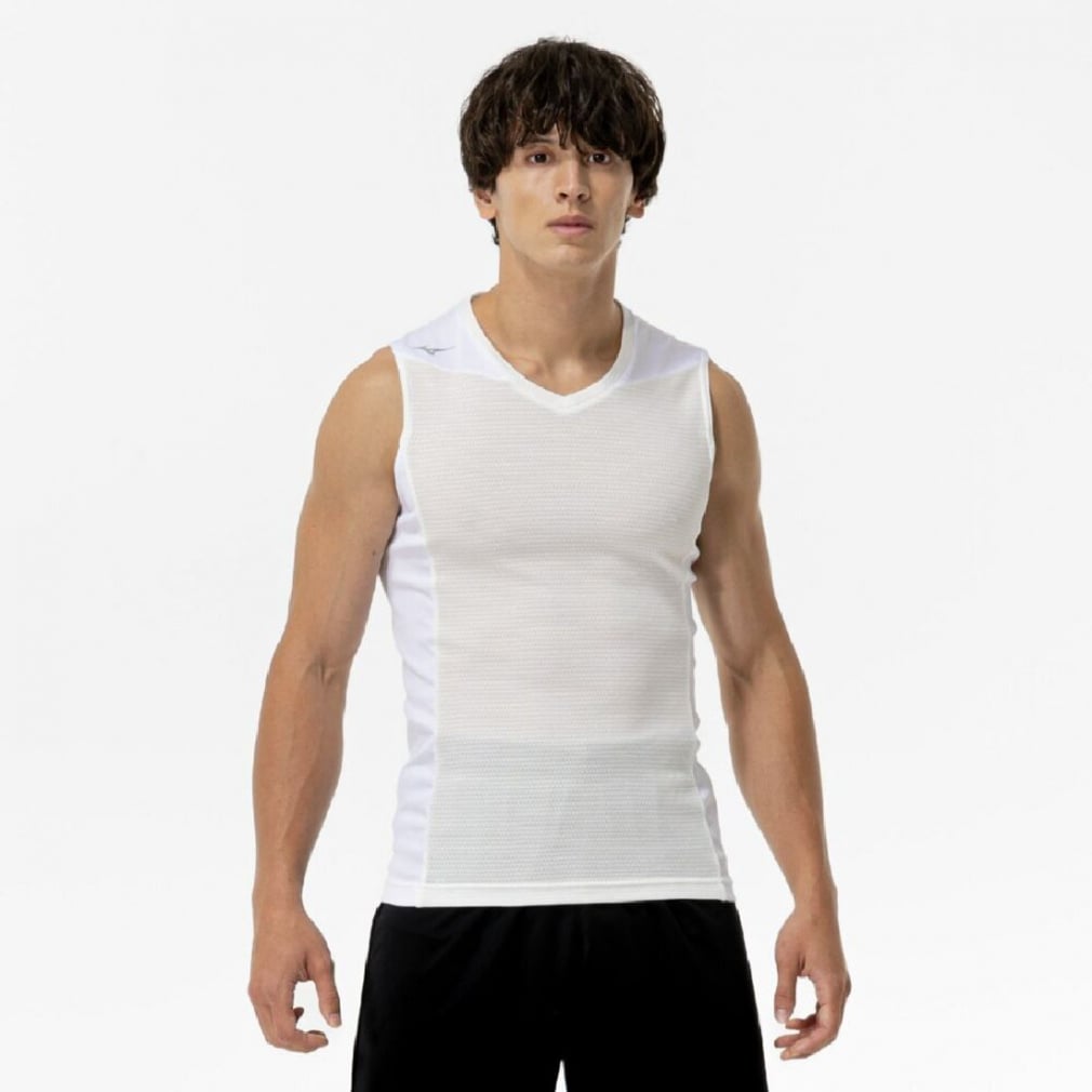 ドライエアロフローアイスインナーシャツ(ホワイト-S)