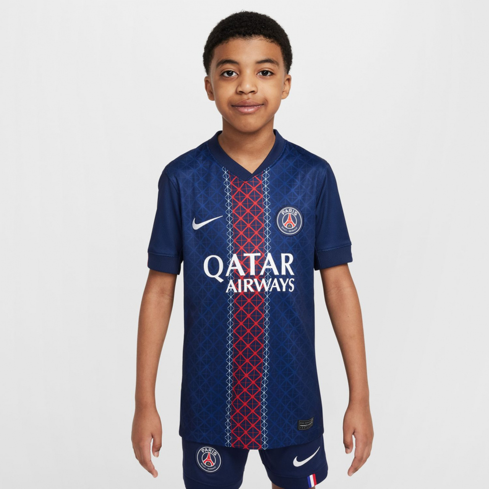 パリ サンジェルマン (PSG) 2025/26 スタジアム ホーム Dri-FIT サッカー レプリカ ユニフォーム(ネイビー-130cm)