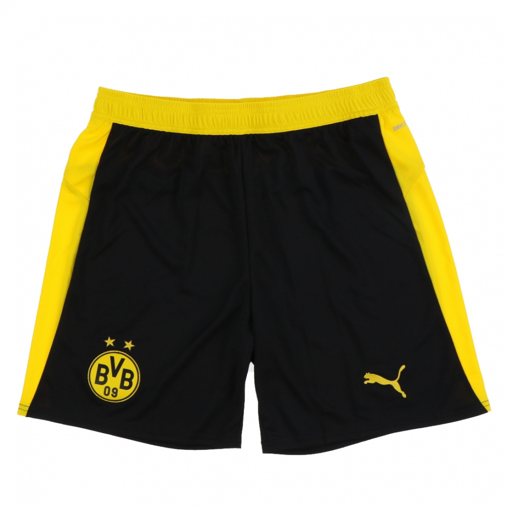 プーマ メンズ サッカー ライセンスパンツ 25-26 ボルシア・ドルトムント ショーツ レプリカ BVB W/ BLOCKING 780127 : ブラック PUMA