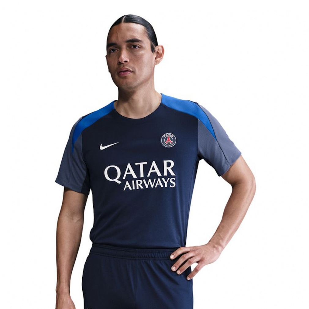 ナイキ メンズ サッカー ライセンスシャツ パリ サンジェルマン (PSG) ストライク Dri-FIT サッカー ショートスリーブ トップ HJ7758-411 : ネイビー NIKE