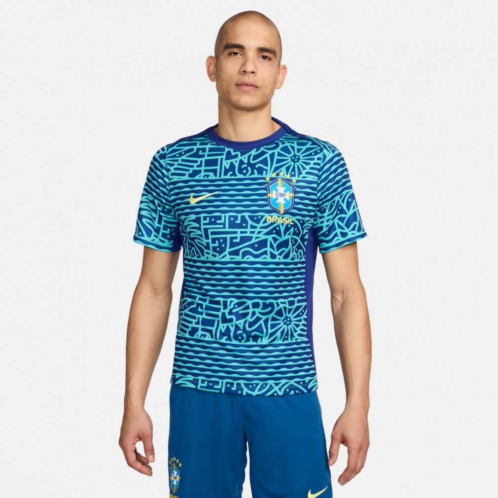 ナイキ メンズ サッカー ライセンスシャツ ブラジル アカデミー プロ Dri-FIT プレマッチ ショートスリーブ トップ CBF DF ACDPR S/S PM FJ2723-445 NIKE