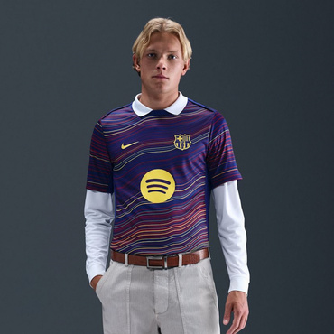 FCバルセロナ アカデミー プロ ホーム Dri-FIT サッカー プレマッチ ショートスリーブ トップ