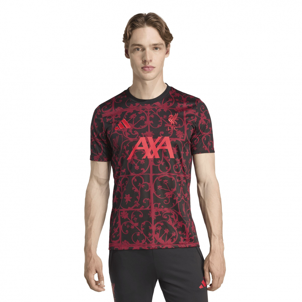 アディダス サッカー/フットサル ライセンスジャケット リバプールFC 25/26 プレマッチジャージー JV9013 : ブラック adidas