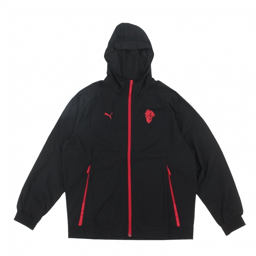 ACミラン ジャケット ACミラン 25-26 KING アンセム ジャケット(ブラック×レッド