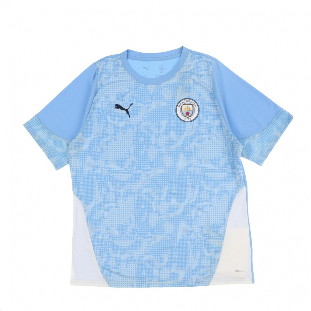 プーマ メンズ サッカー/フットサル ライセンスシャツ マンチェスターシティ 25-26 トレーニング SSシャツ MCFC 半袖Tシャツ 781992 : サックスブルー PUMA