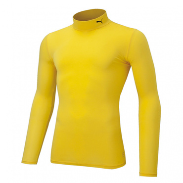 コンプレッション モックネック LS シャツ(イエロー-3XL　メンズ)