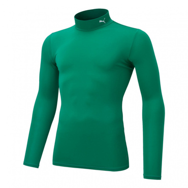 コンプレッション モックネック LS シャツ(グリーン-3XL　メンズ)