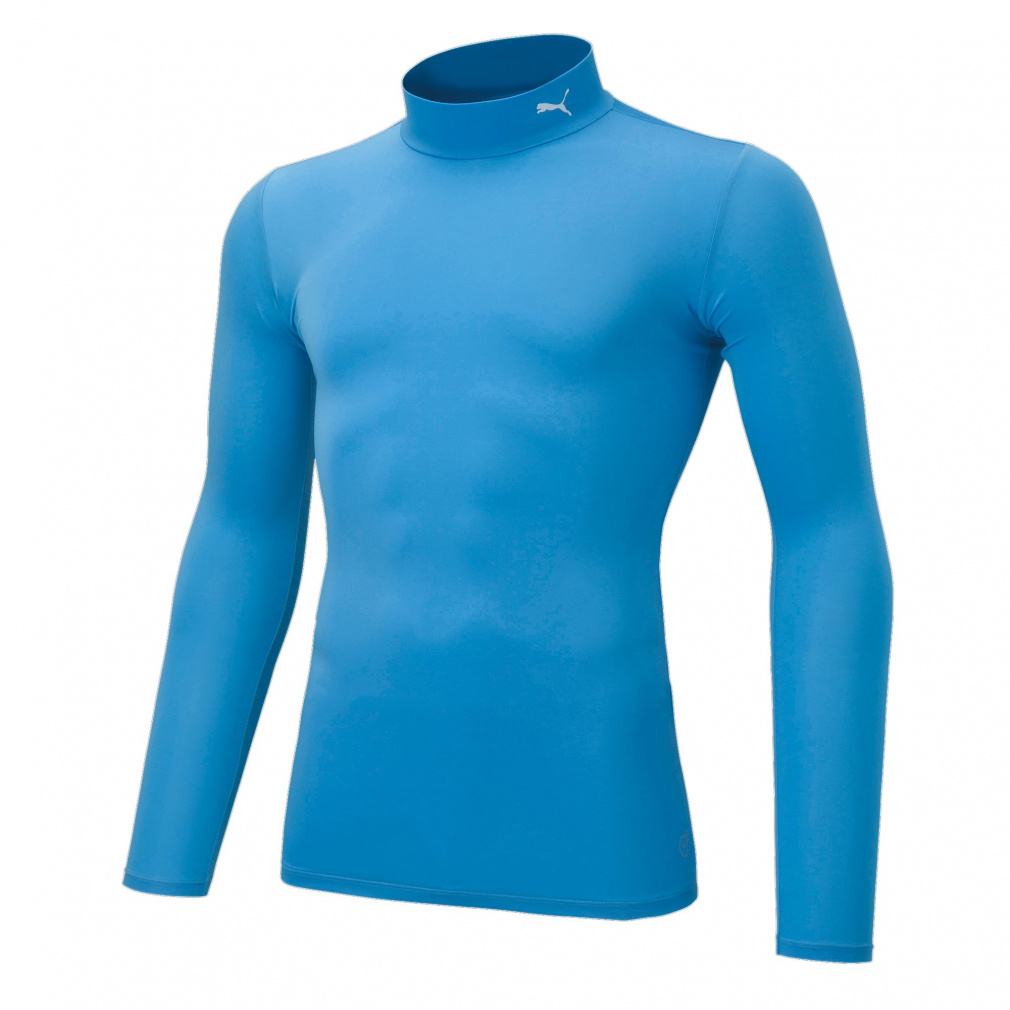 コンプレッション モックネック LS シャツ(サックスブルー-3XL　メンズ)