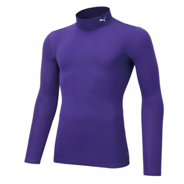 コンプレッション モックネック LS シャツ(バイオレット-3XL　メンズ)