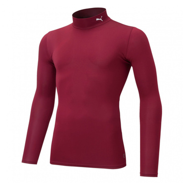 コンプレッション モックネック LS シャツ(ボルドー-3XL　メンズ)
