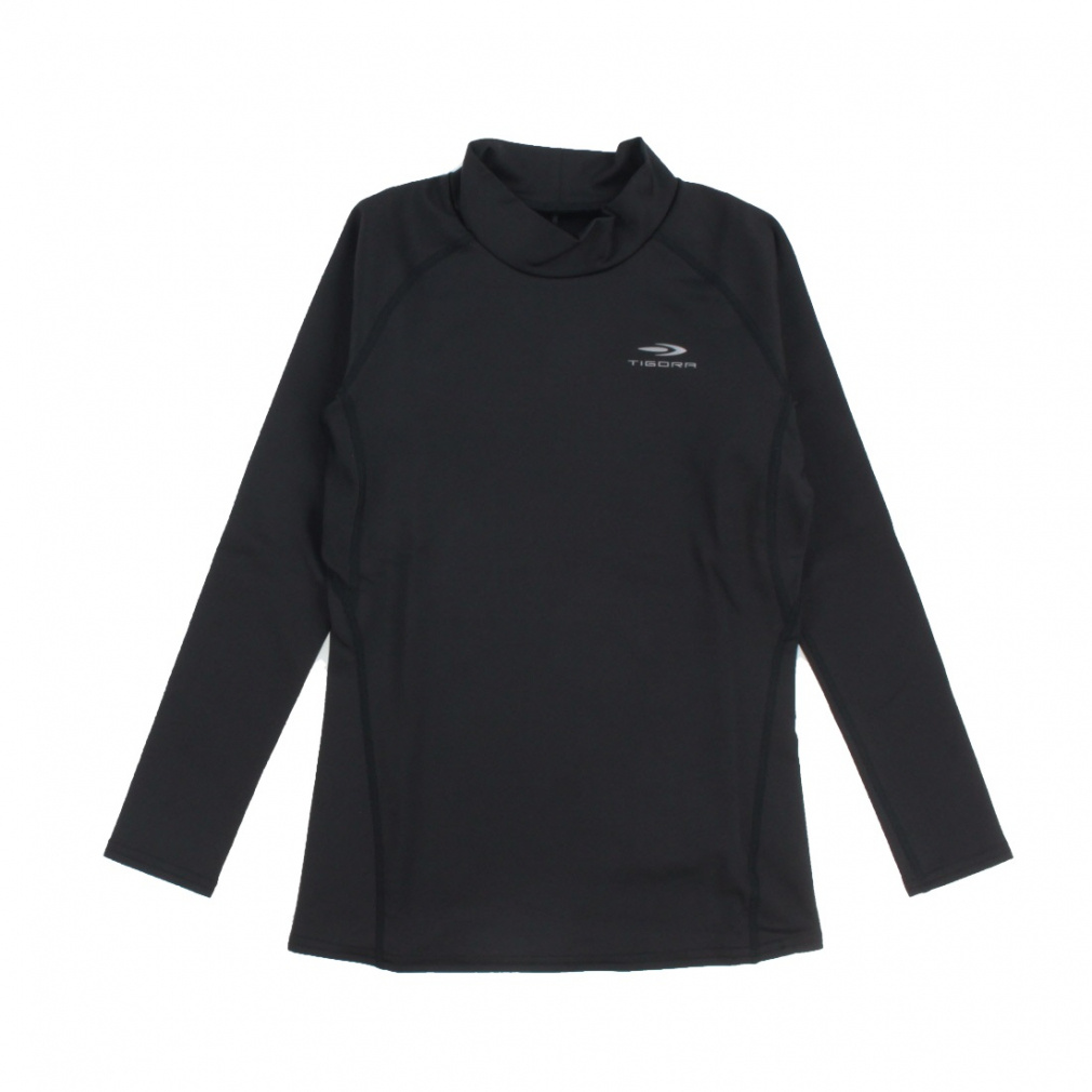 コンプレッションインナー ハイネック長袖 BASICWARM 裏起毛・保温タイプ(ブラック-120cm)
