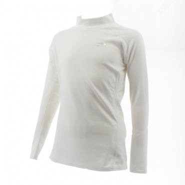 コンプレッションインナー ハイネック長袖 BASICWARM(ホワイト-120cm)