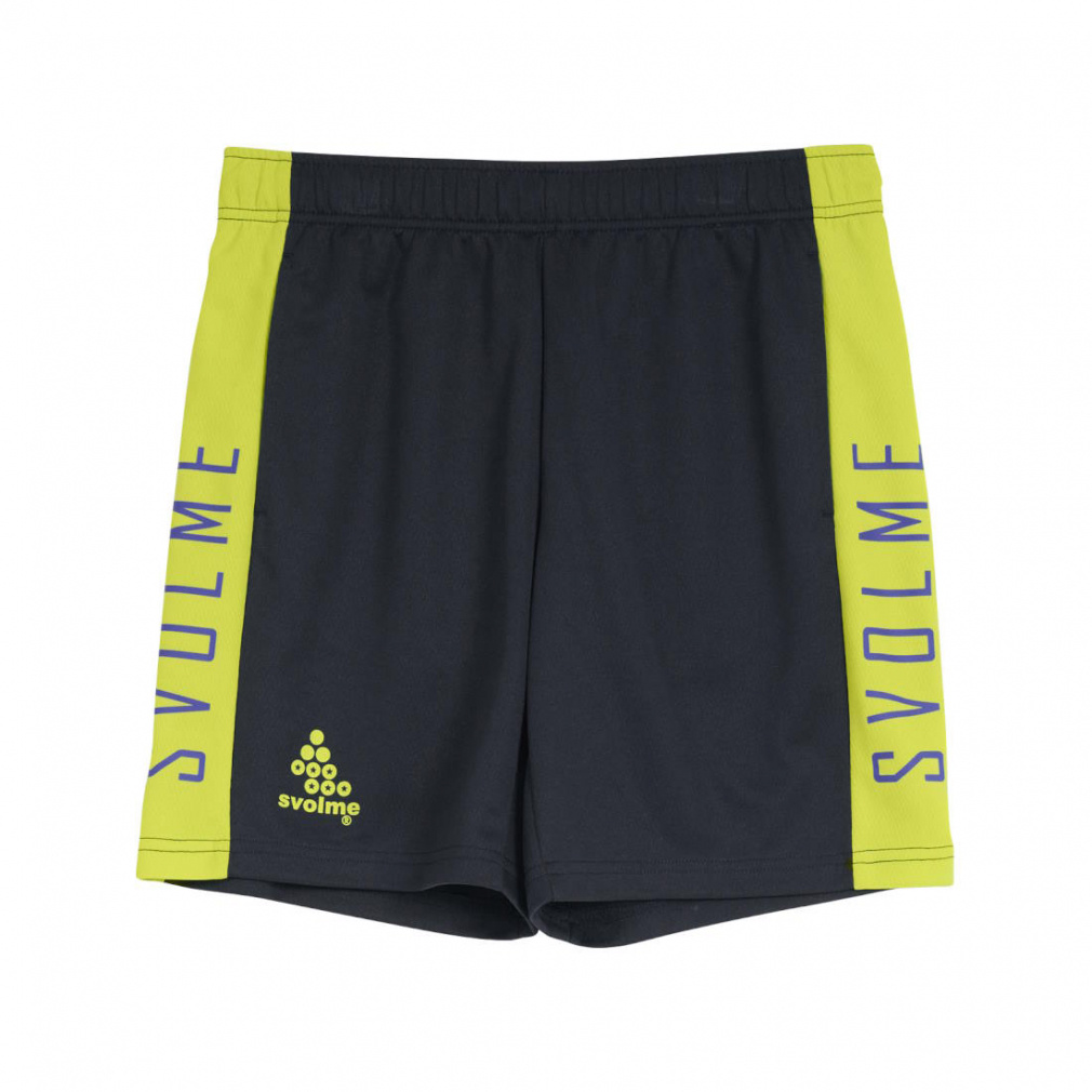 Jr切替ポケ付きショーツ24SDG(ネイビー×イエローグリーン-140cm)