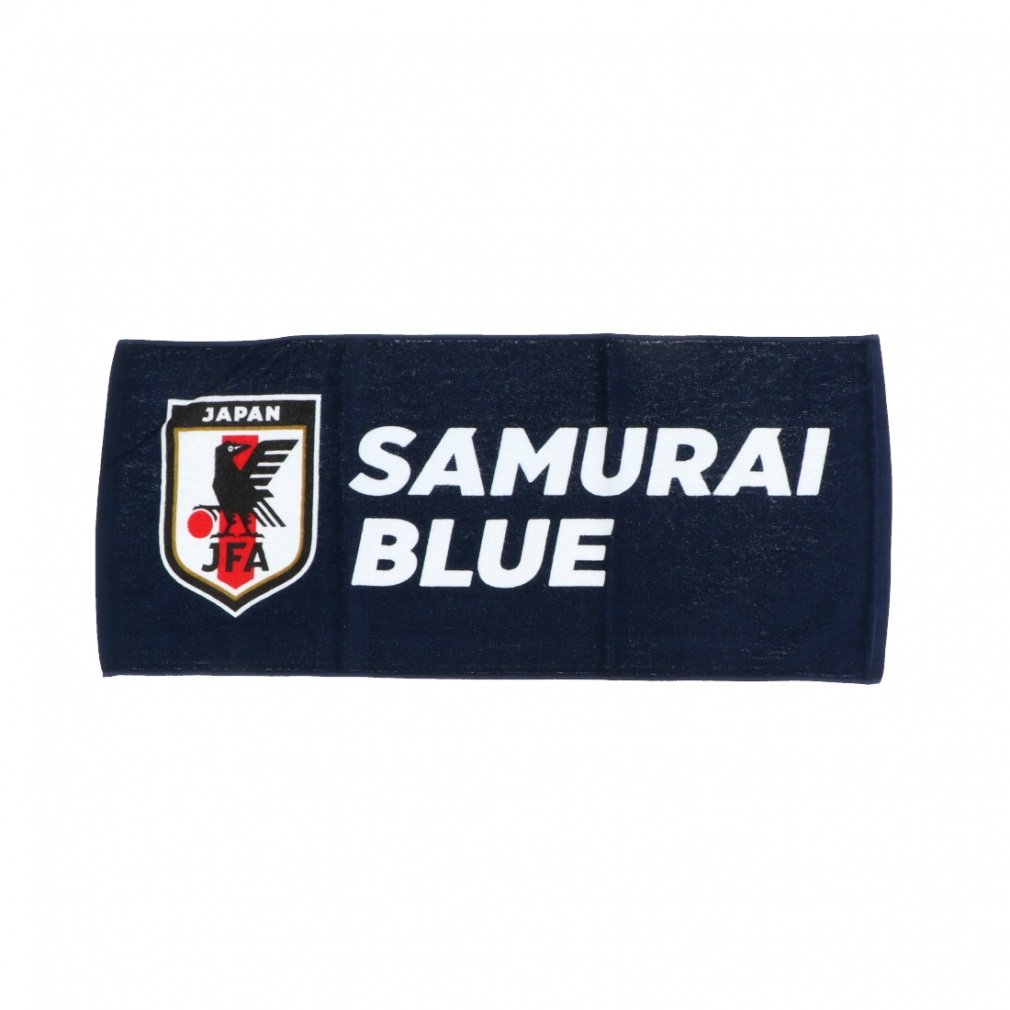 ジェイエフエー サッカー/フットサル ライセンスグッズ ベーシックフェイスタオル2024(SAMURAI BLUE) 24JFA-003 JFA