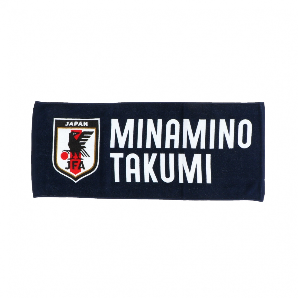 ジェイエフエー サッカー/フットサル ライセンスグッズ プレーヤーズフェイスタオル2024(SAMURAI BLUE)(8南野拓実) 24JFA-006 JFA