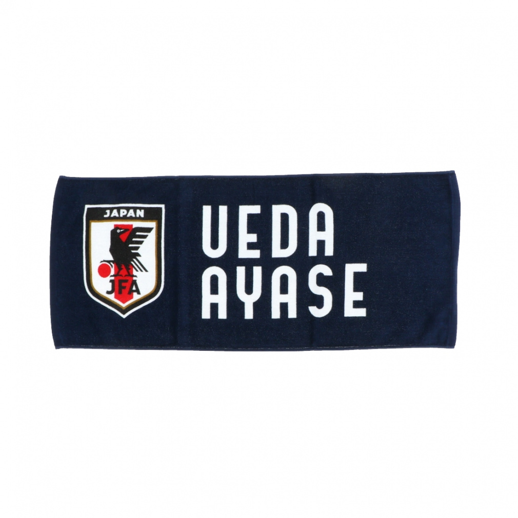 ジェイエフエー サッカー/フットサル ライセンスグッズ プレーヤーズフェイスタオル2024(SAMURAI BLUE)(9上田綺世) 24JFA-006 JFA