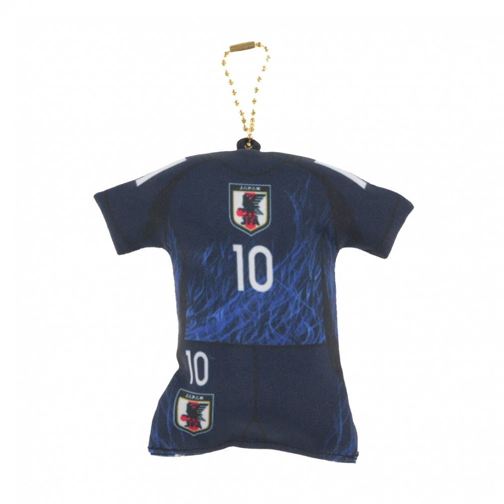 ジェイエフエー サッカー/フットサル ライセンスグッズ プレーヤーズユニ型クッションキーホルダー2024(SAMURAI BLUE)(10堂安律) 24JFA-014 JFA