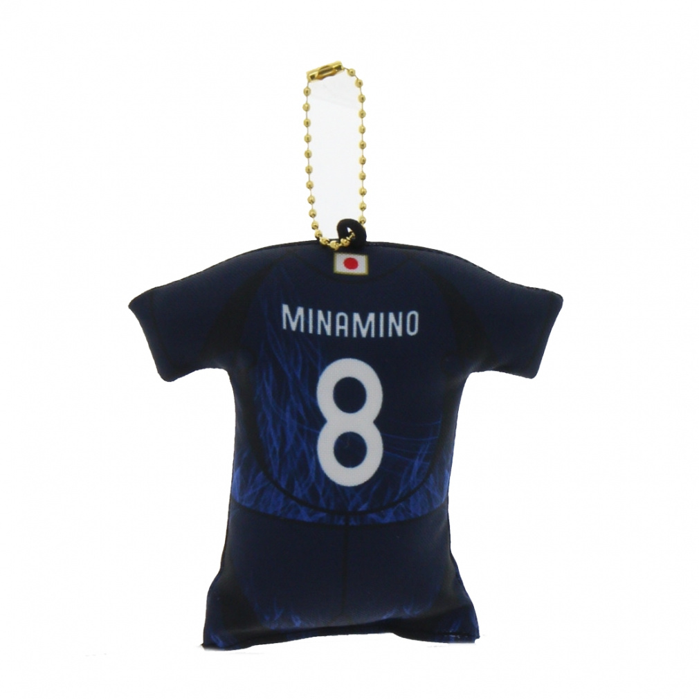 ジェイエフエー サッカー/フットサル ライセンスグッズ プレーヤーズユニ型クッションキーホルダー2024(SAMURAI BLUE)(8南野拓実) 24JFA-014 JFA