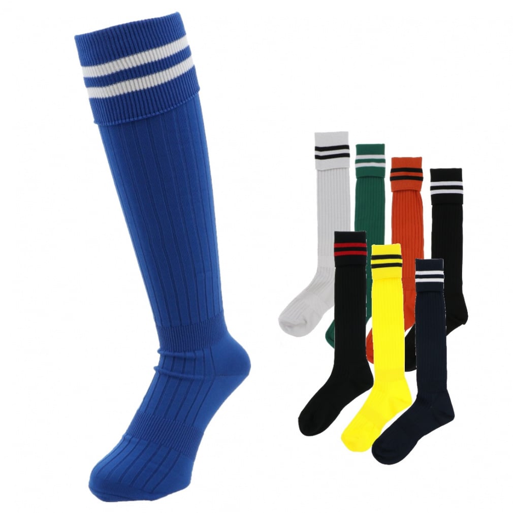 Mストッキング(2本ライン)(ブルー×ホワイト-FREE)