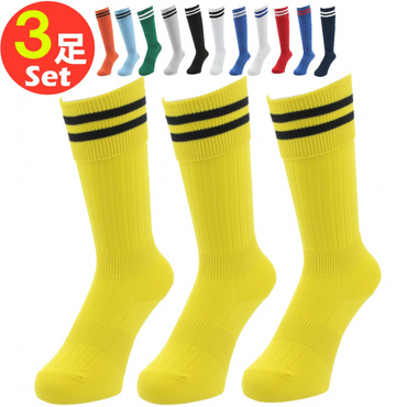 ジュニア サッカーストッキング(2本ライン) 3足セット