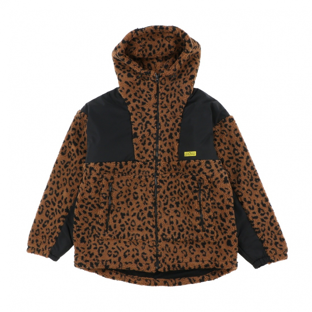 フルジップボアフーディー 防風 保温機能(ブラウン-S)