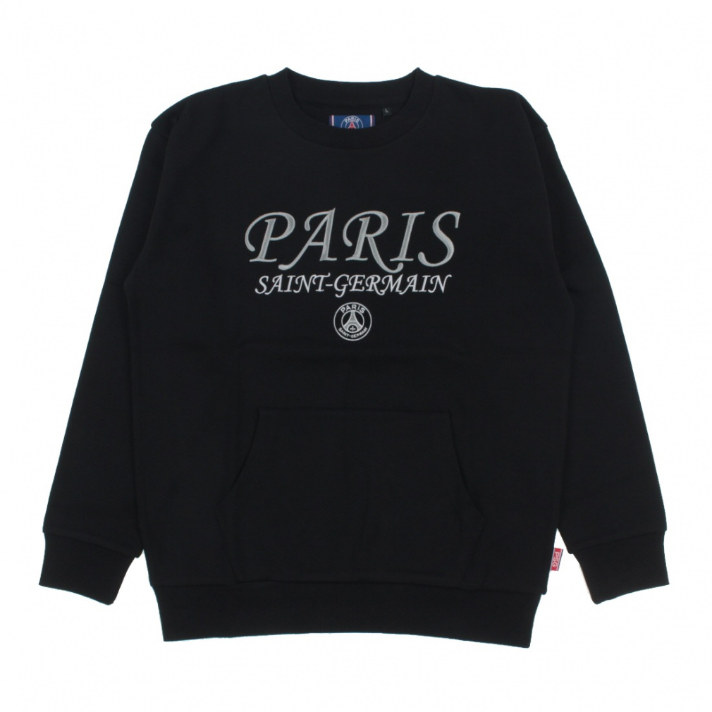 パリサンジェルマン TWO TIER LOGO POCKET CREW(ブラック-M)