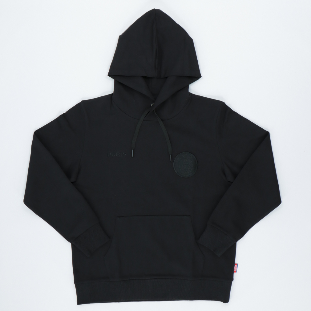 パリサンジェルマン APPLIQUE & EMBROIDERY ロゴフーディ(ブラック-M)
